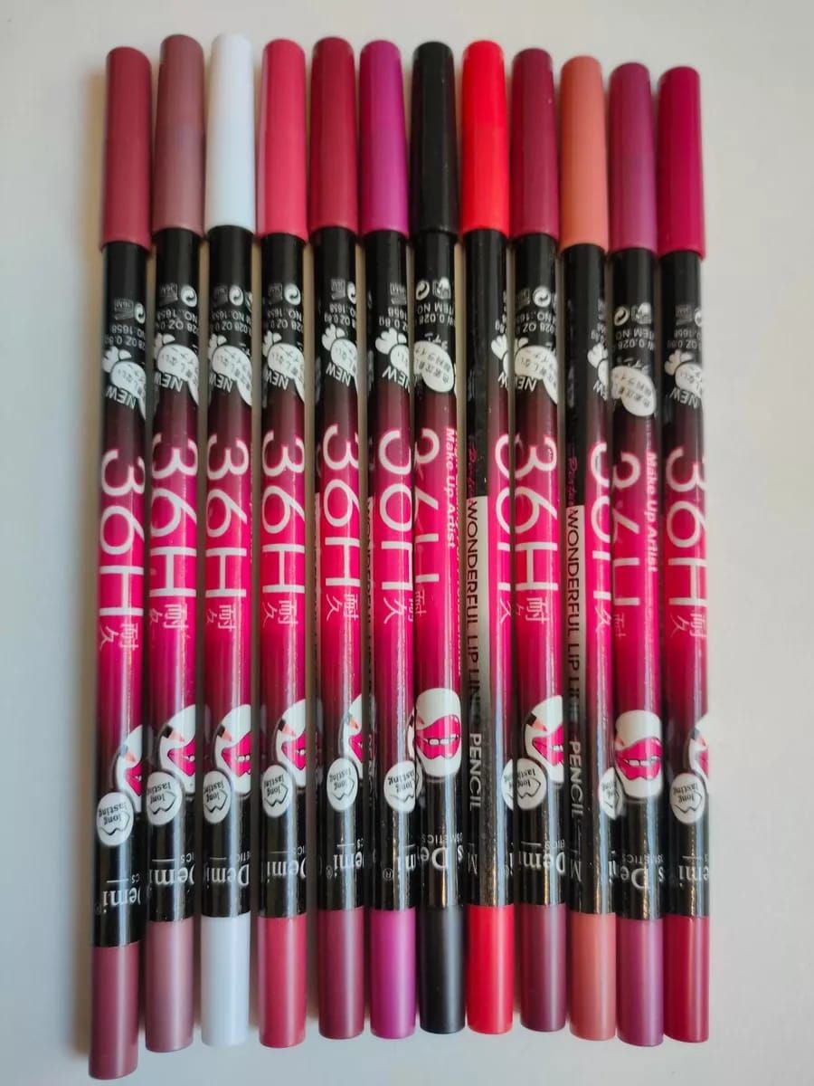 12 Pcs 36H Matte Finish Lip Pencil Set View Gallery - Pakistan
