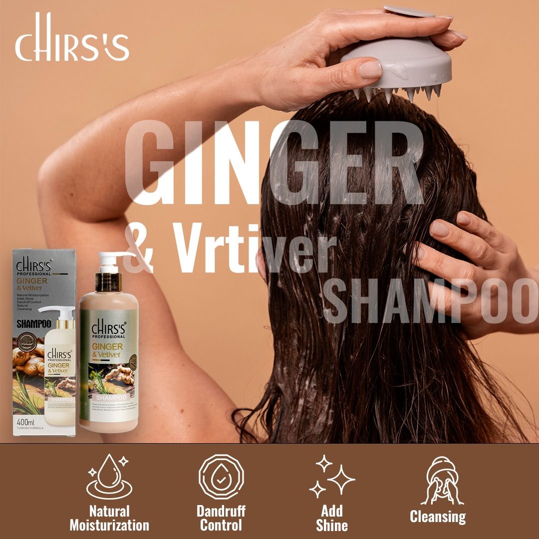 CHIRS'S UK  GINGER AND VETIVER SHAMPOO  2IN1 TURKISH FORMULA (400ML) View Gallery - Pakistan