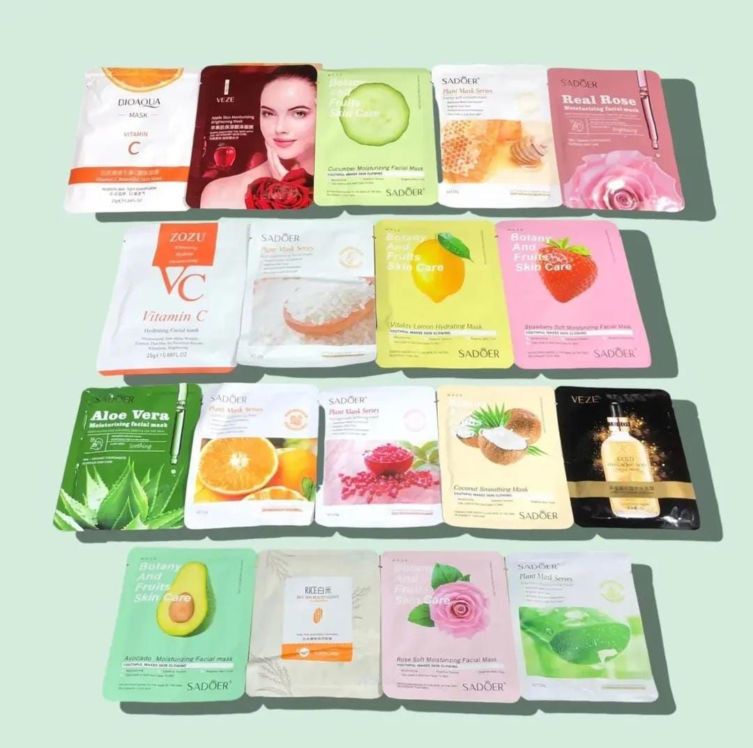 Pack of 6 Random Sheet Masks - Hydrating, Brightening, and Nourishing View Gallery - Pakistan