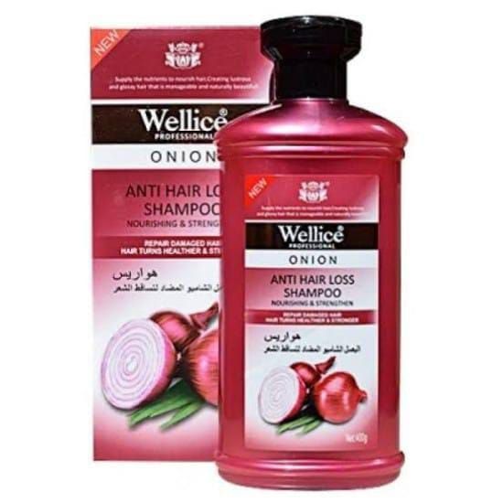 "Wellice Onion Anti Hair Loss Shampoo - Strengthening &amp; Nourishing Formula for Thicker, Fuller Hair View Gallery - Pakistan