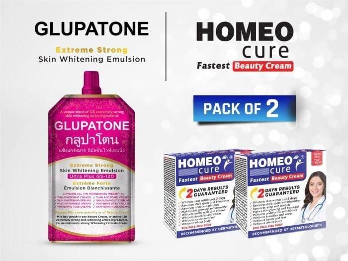 2 Homeo Cure Beauty Cream &amp;amp; 1 Glupatone Pack Of 3