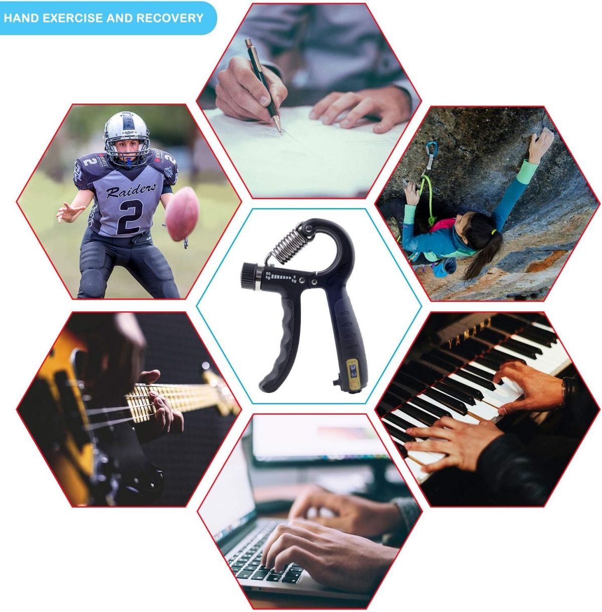 Hand Grip Strengthener Adjustable Resistance Wrist Strengthener Forearm Gripper Hand Workout Squeezer Grip Strength Trainer (Random colour) View Gallery - Pakistan