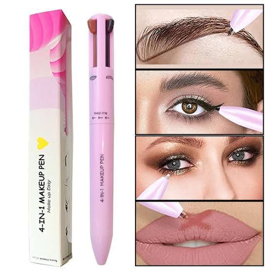 Eye ShadowLiner Combination 4 In 1 Makeup Pen Multifunctional Cosmetics Ballpoint Pens Waterproof Eyeliner Eyebrow Pencil Long lasting Highlighter Stick View Gallery - Pakistan