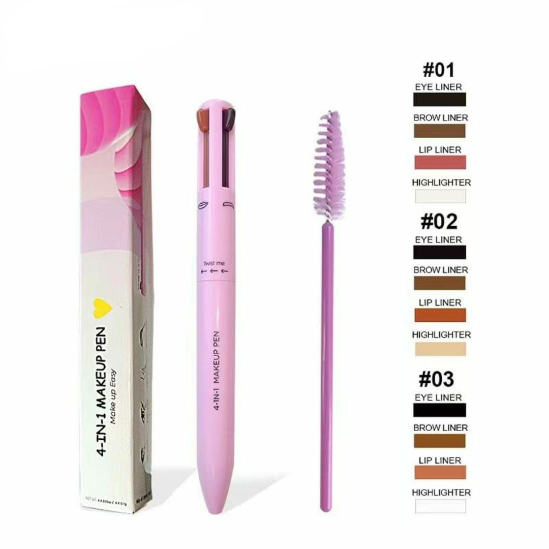 Eye ShadowLiner Combination 4 In 1 Makeup Pen Multifunctional Cosmetics Ballpoint Pens Waterproof Eyeliner Eyebrow Pencil Long lasting Highlighter Stick View Gallery - Pakistan
