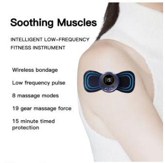 Mini Body Massager Pulse Neck Pain Relief EMS Butterfly Body Massager Men &amp; Women View Gallery - Pakistan