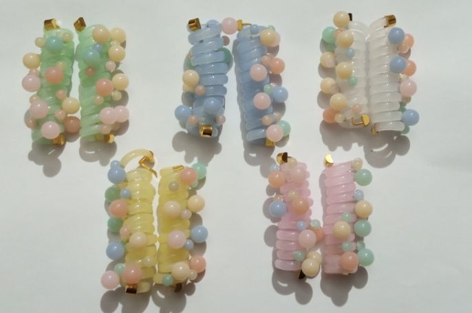 (pack of 2 )Girls hair plastic Telephone Wire Spiral (random color) View Gallery - Pakistan