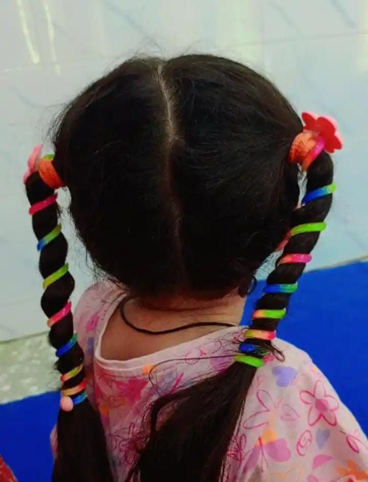 (pack of 2 )Girls hair plastic Telephone Wire Spiral (random color) View Gallery - Pakistan