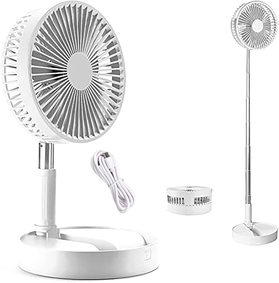 Telescopic Folding Fan Summer Silent Desktop Retractable Fan for Office Bedroom School USB Ventilator (Electric Usb Operated) (random color) View Gallery - Pakistan
