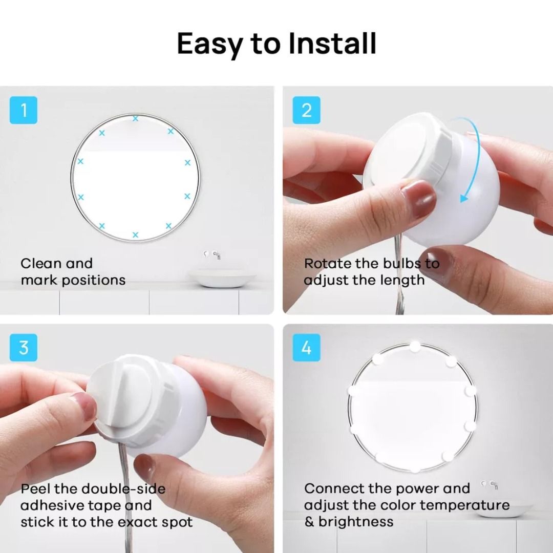 Vanity Mirror Lights – Usb Vanity Lights Makeup Lighting 10 Dimmable Light Bulbs View Gallery - Pakistan