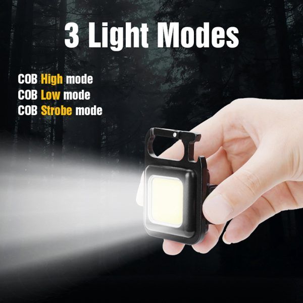 Multifunction 500 Lumens Mini Pocket COB LED Portable Keychain Light (metal body ) View Gallery - Pakistan