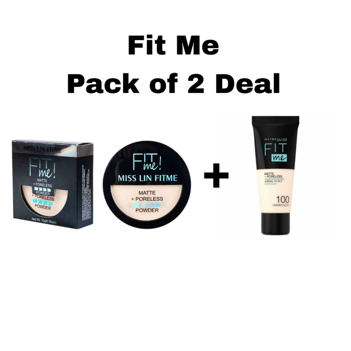 Fit me 2-in-1 Face Powder &amp;amp; BB Tube  Makeup Deal for Girls &amp;amp; Women