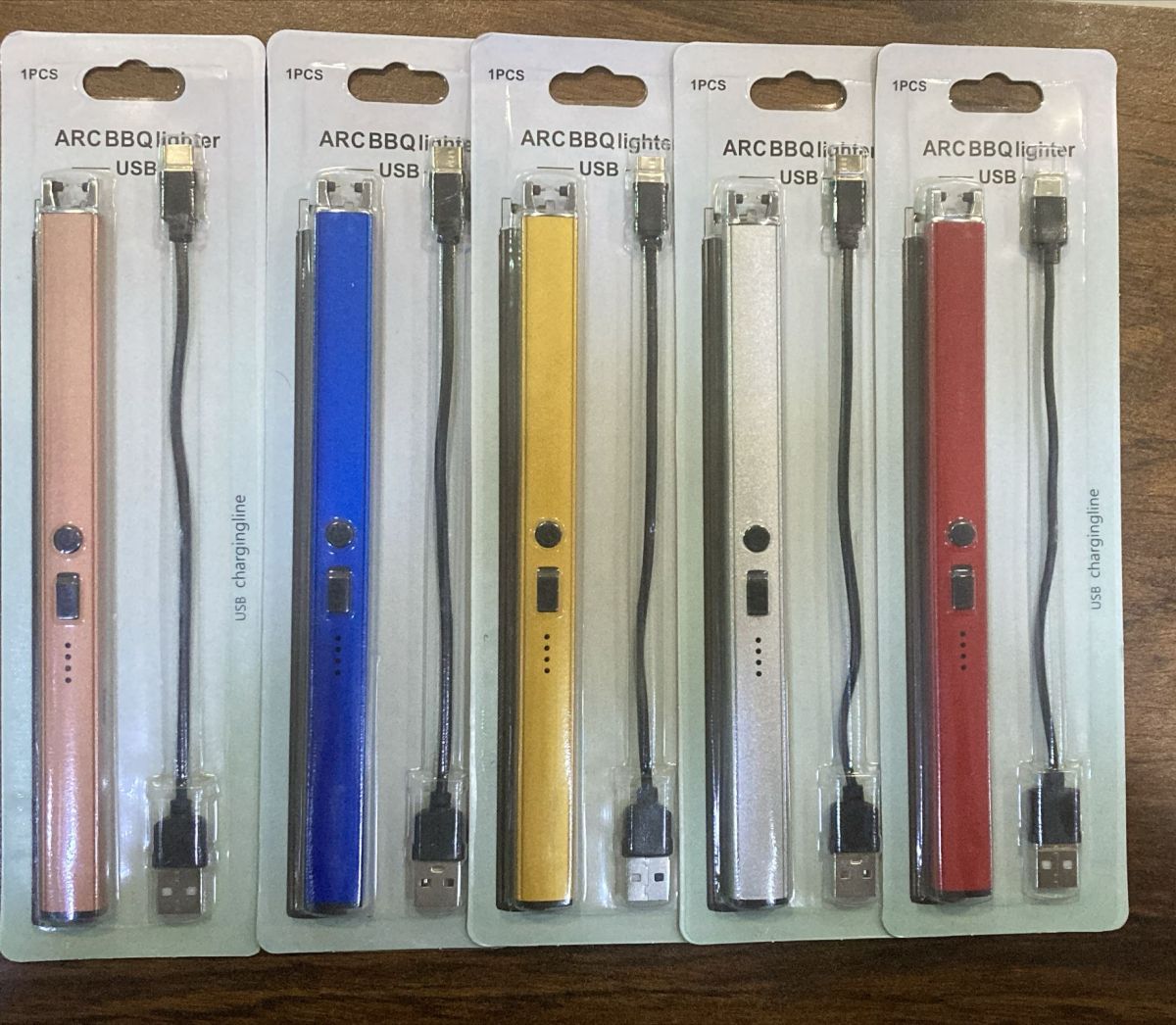 Gas Lighter  Long with New Slide Out Design  USB Gas Lighter Rechargeable with LED Display, Plasma Arc Lighter (Random color) View Gallery - Pakistan