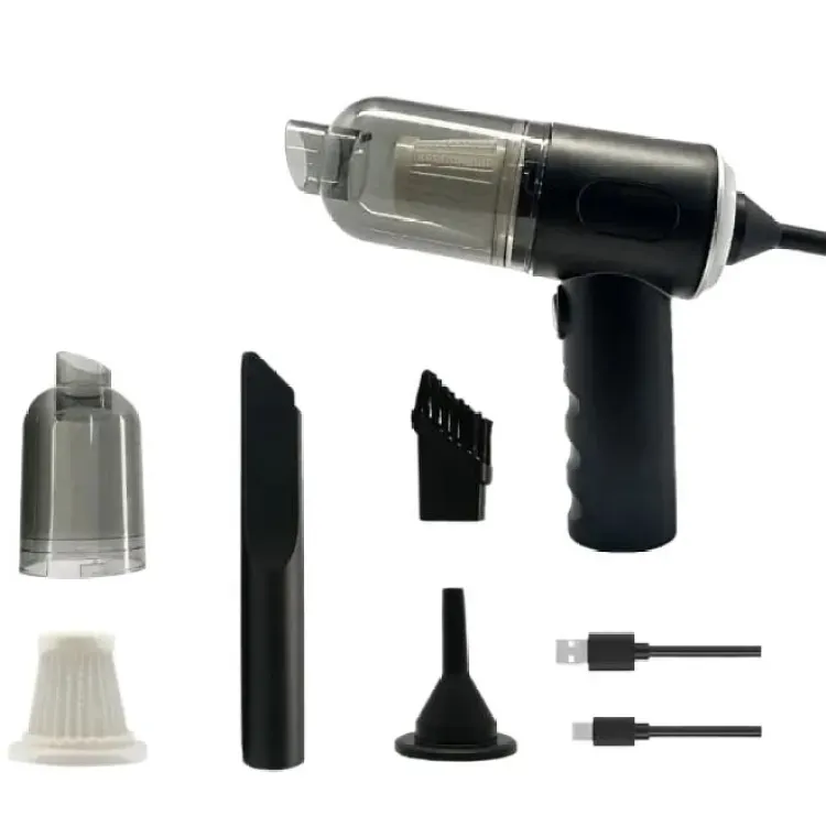3 in 1 Portable Mini Vacuum Cleaner Duster Blower Air Pump Wireless Handheld Clean Microscopic dust Like Car, Home,Computer, Laptop, Flower, Mirror Vehicle Interior Cleaner View Gallery - Pakistan