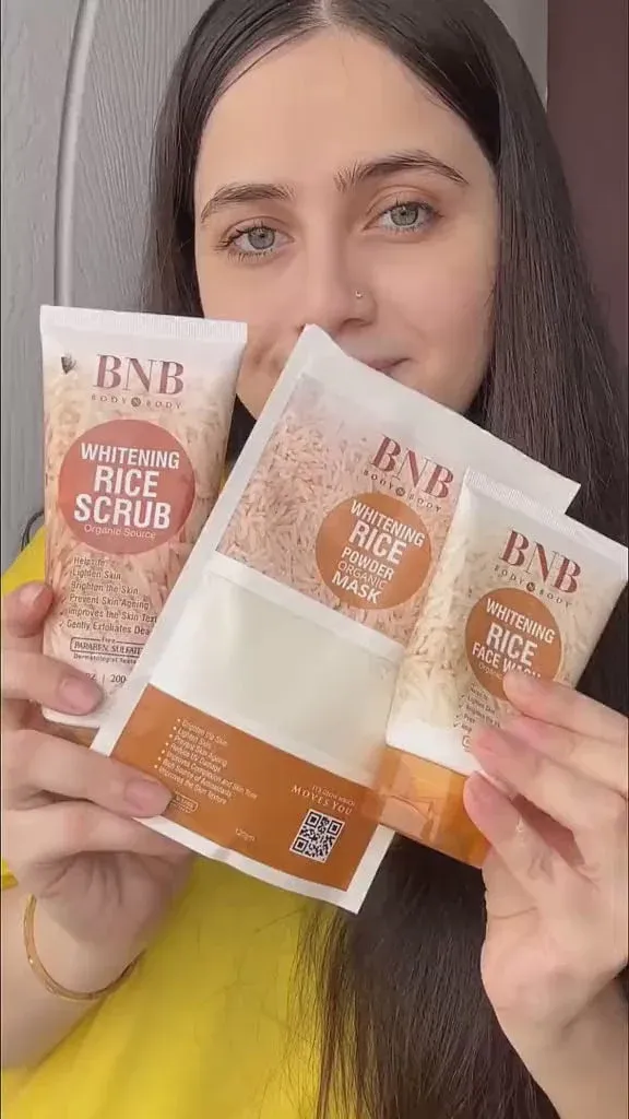 BNB Whitening Rice Extract Bright &amp; Glow Kit View Gallery - Pakistan