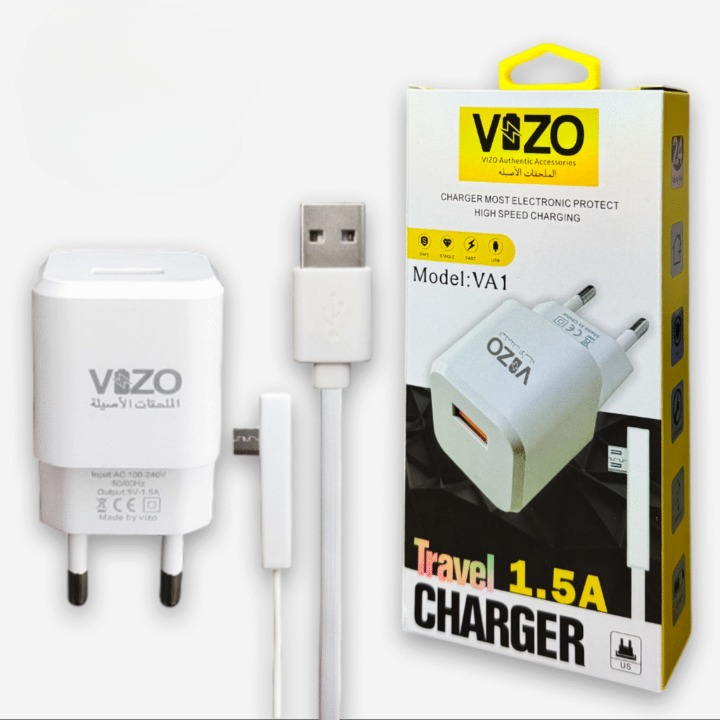 Va1 Micro Charger | Vizo VA1 Charger Micro USB Charger | Android Charger | Mobile Phone Charger - 1.5A Output Charger View Gallery - Pakistan