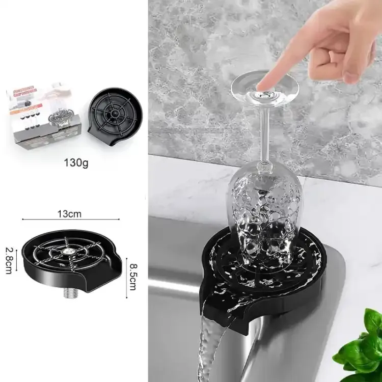 Glass washer - Glass washer for kitchen - Glass Rinser Cup Bottle Washer Cleaner for Kitchen Sinks, Kitchen Sink Accessories Attachment Stainless View Gallery - Pakistan