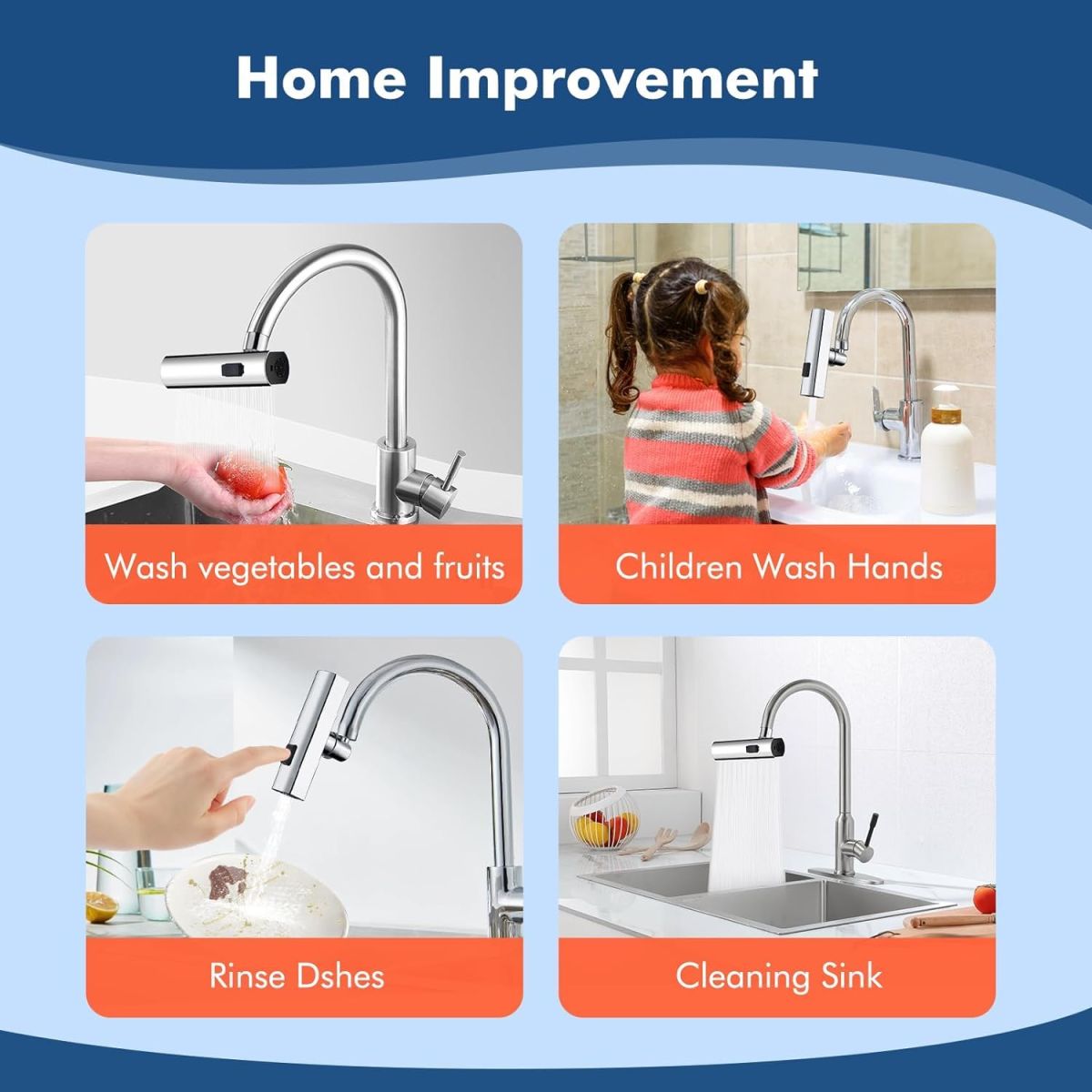 Multifunctional Kitchen Sink Waterfall Faucet Pressurized Shower Bubbler Splash-proof 4 Modes Spout Bathroom Basin Tap Extender Adapter View Gallery - Pakistan