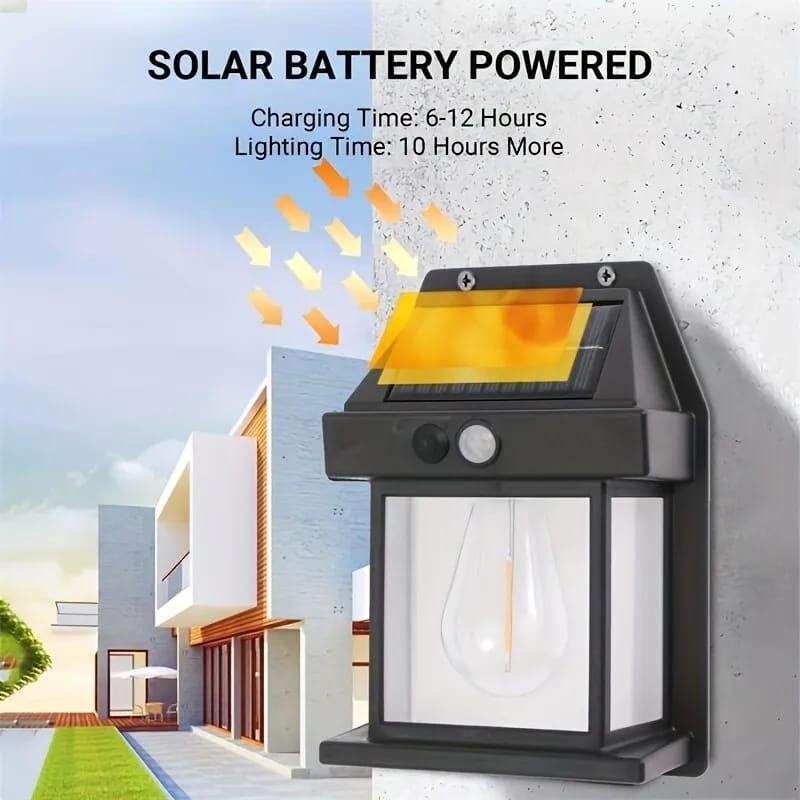 Solar Tungsten Filament Lamp Outdoor Waterproof Intelligent Induction Wall Lamp Courtyard Garden Villa Lighting(KT-666) View Gallery - Pakistan