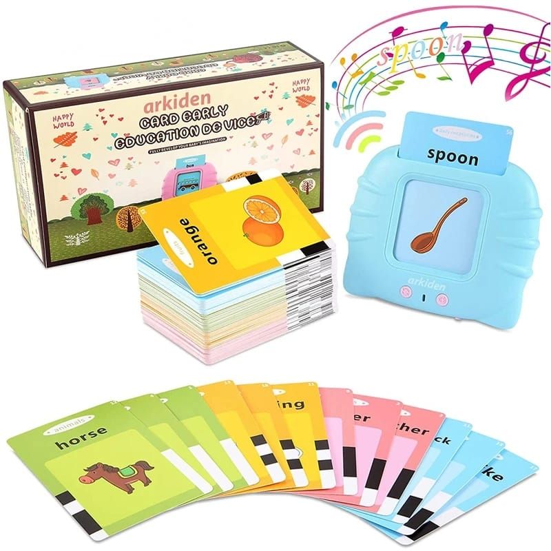 Audible Flash cards Baby Reading Machine for kids early learning English | Montessori Toddlers Gifts(random color ) View Gallery - Pakistan