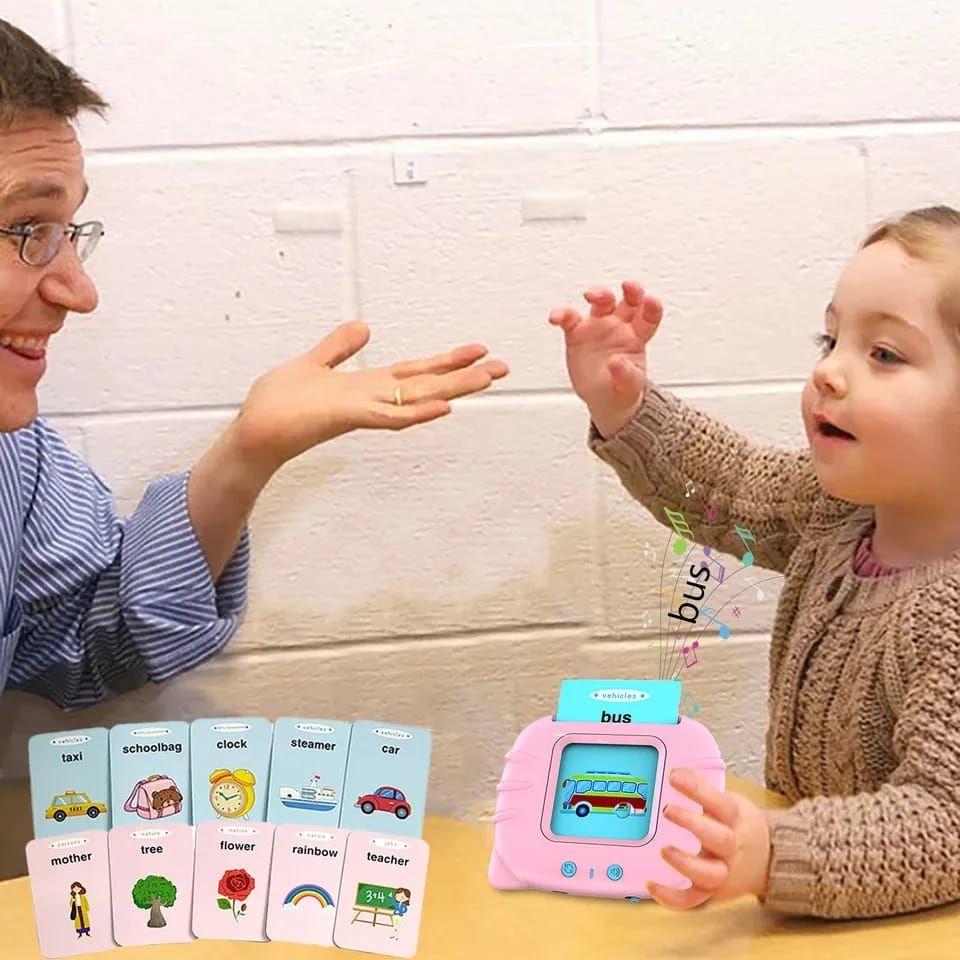 Audible Flash cards Baby Reading Machine for kids early learning English | Montessori Toddlers Gifts(random color ) View Gallery - Pakistan