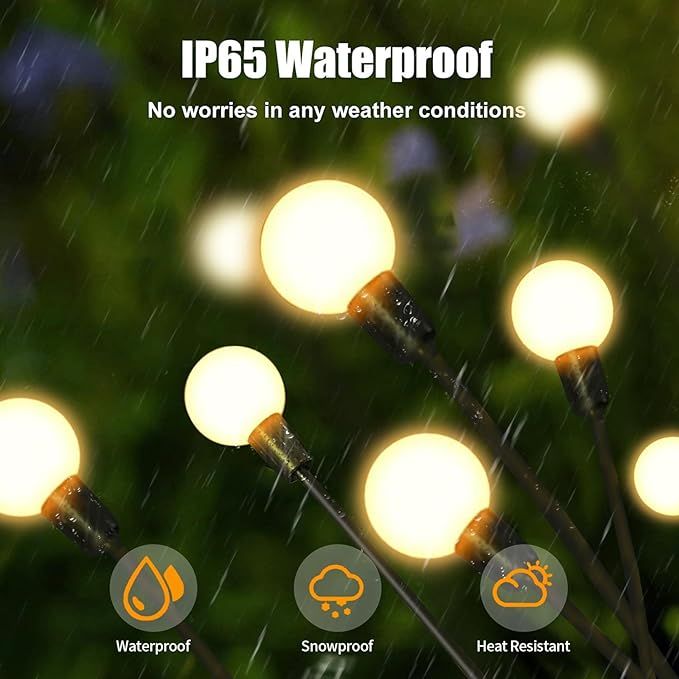 10 Lights - LED Solar Powered Firefly Light Outdoor Waterproof Solar Garden Light Decorative Swaying Wind Dancing Solar Lamp View Gallery - Pakistan