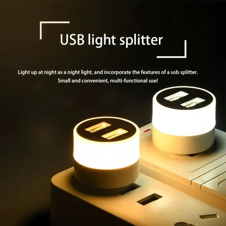 Portable USB Night Light Splitter with 2 Ports for Laptop,PC and CHARGING View Gallery - Pakistan
