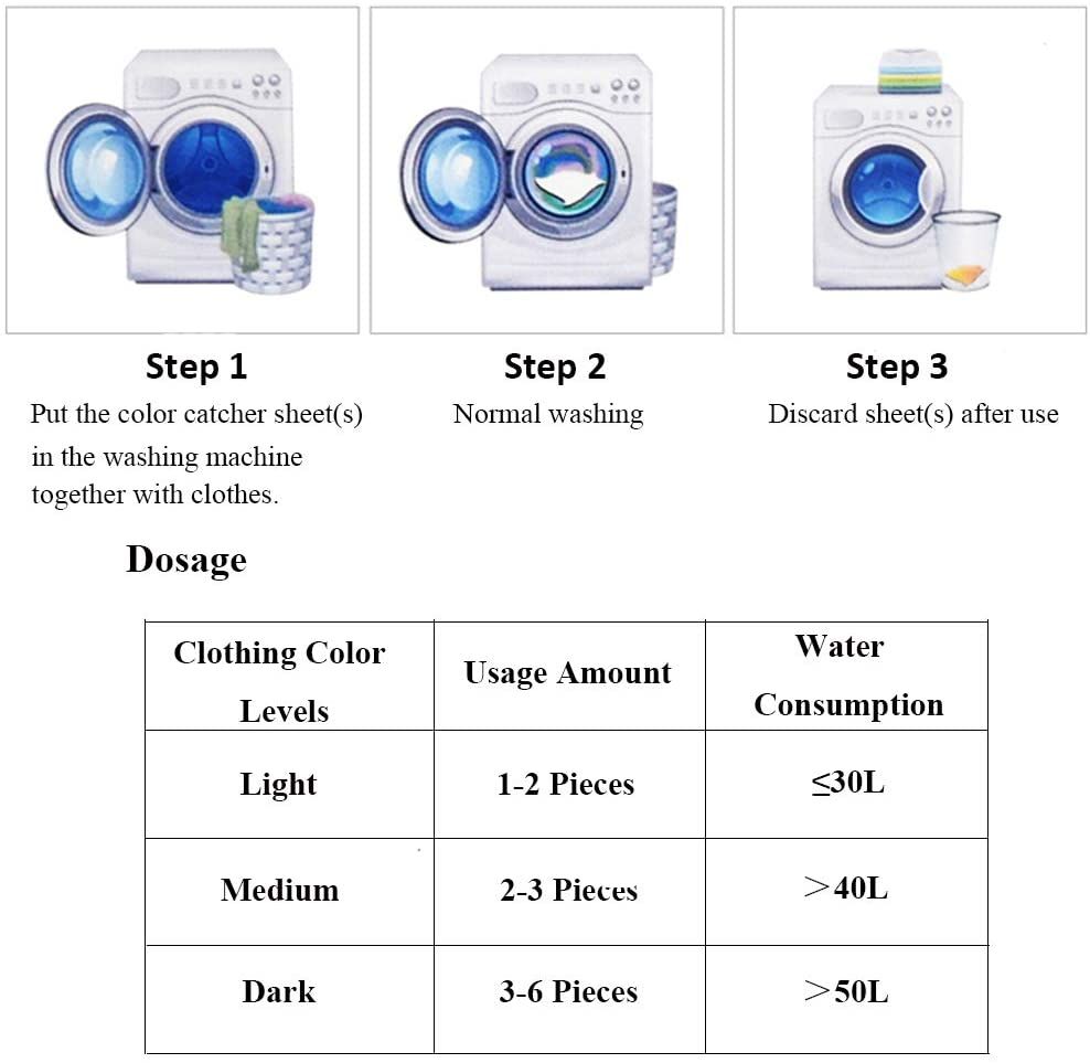 Sprouutt Color Grabber - 8 Sheets Stain Remover | Protects Laundry From Color Runs or Bleeds | Color Catcher, Dye Trapping Sheet View Gallery - Pakistan