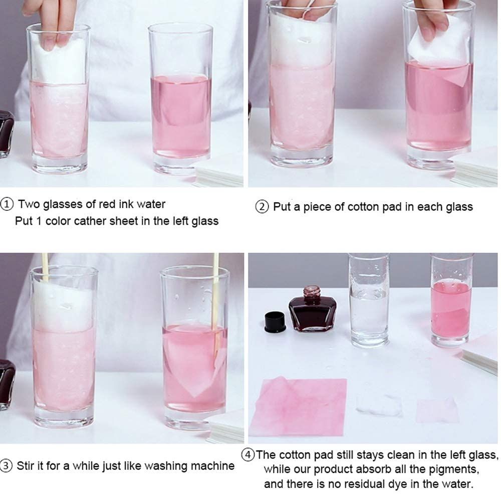 Sprouutt Color Grabber - 8 Sheets Stain Remover | Protects Laundry From Color Runs or Bleeds | Color Catcher, Dye Trapping Sheet View Gallery - Pakistan