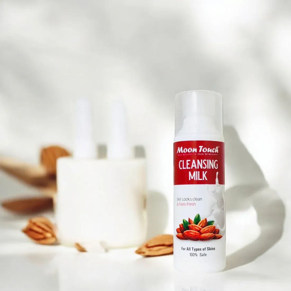 Almond Cleansing Milk (100ml) skin looks clean and feels fresh
