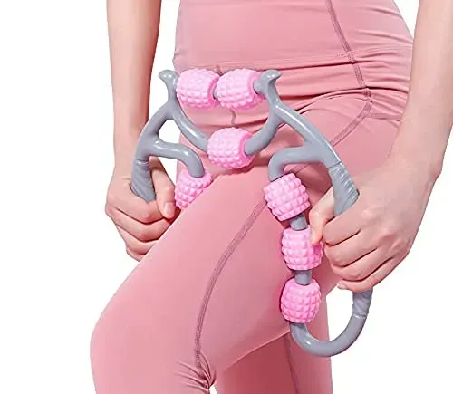 9 Wheels U Shape Points Massage Muscle Relax Roller Massager made in china (random color) View Gallery - Pakistan
