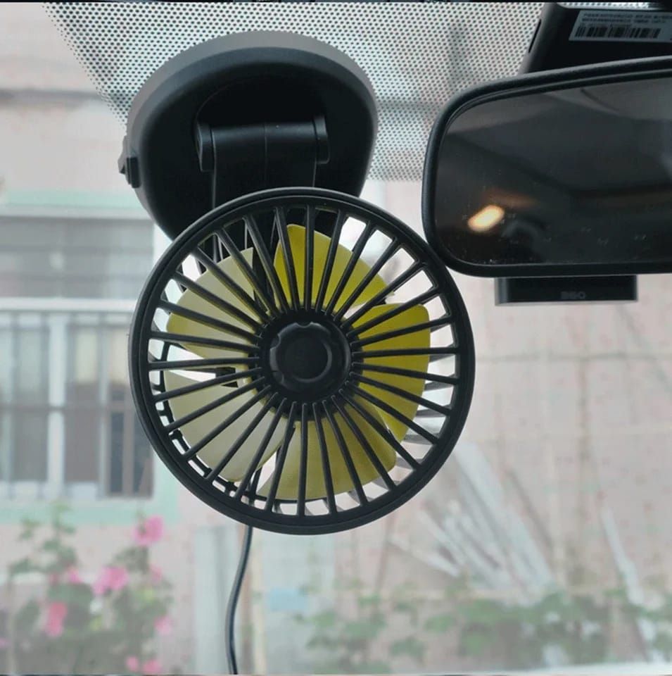 Portable Car Cooling Fan | Multi-Angle Rotatable with USB cable for Car Truck SUV RV 5V USB Powered View Gallery - Pakistan