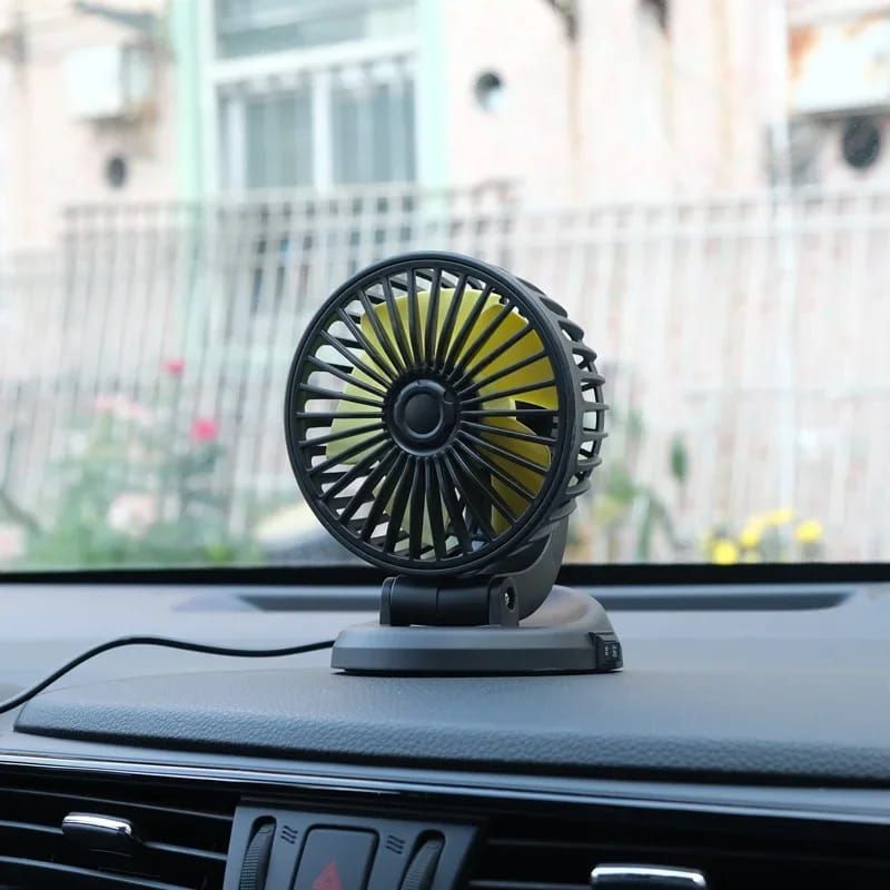 Portable Car Cooling Fan | Multi-Angle Rotatable with USB cable for Car Truck SUV RV 5V USB Powered View Gallery - Pakistan