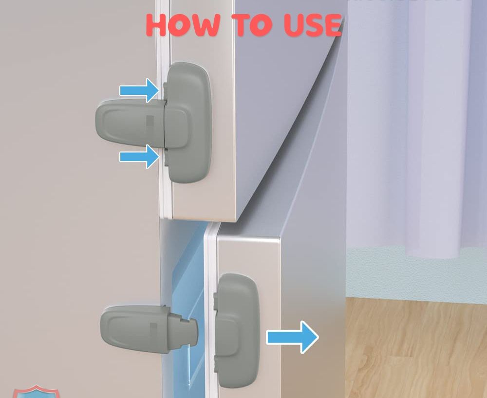 Child Safety Fridge Lock , Baby Safety Refrigerator Freezer Door Lock, No Tools Need or Drill View Gallery - Pakistan
