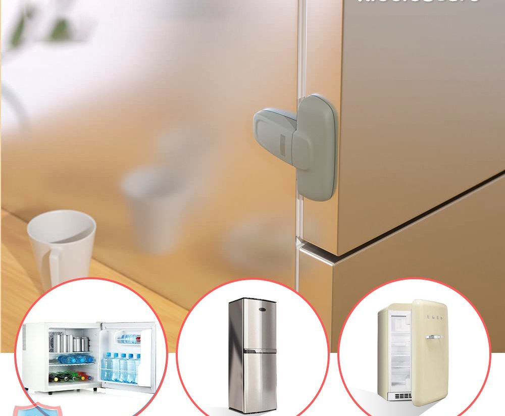 Child Safety Fridge Lock , Baby Safety Refrigerator Freezer Door Lock, No Tools Need or Drill View Gallery - Pakistan