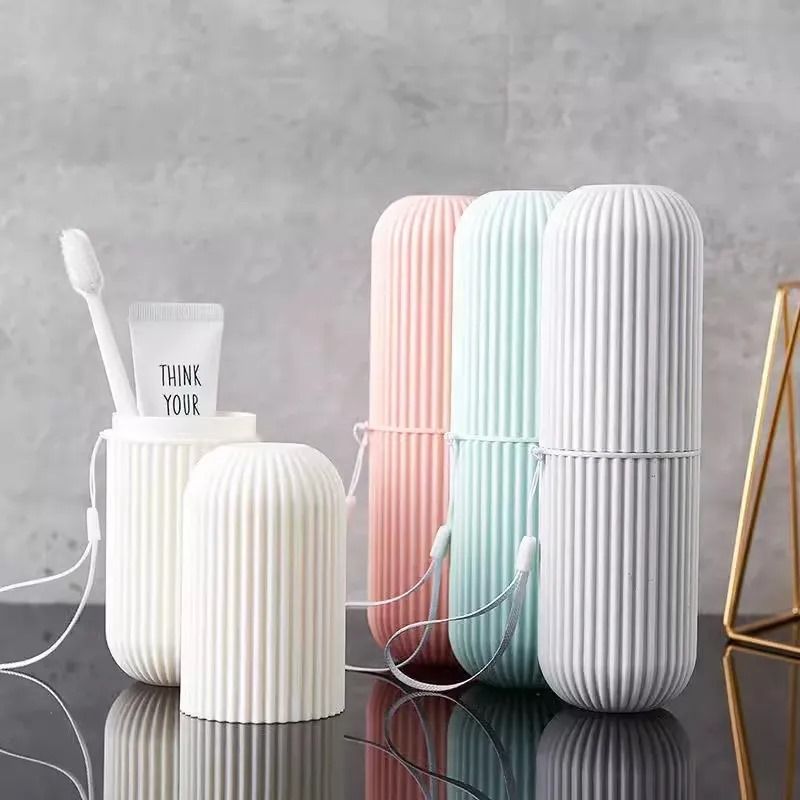 Portable Toothbrush Holder Toothpaste Storage Cup Household Travel   (random color) View Gallery - Pakistan