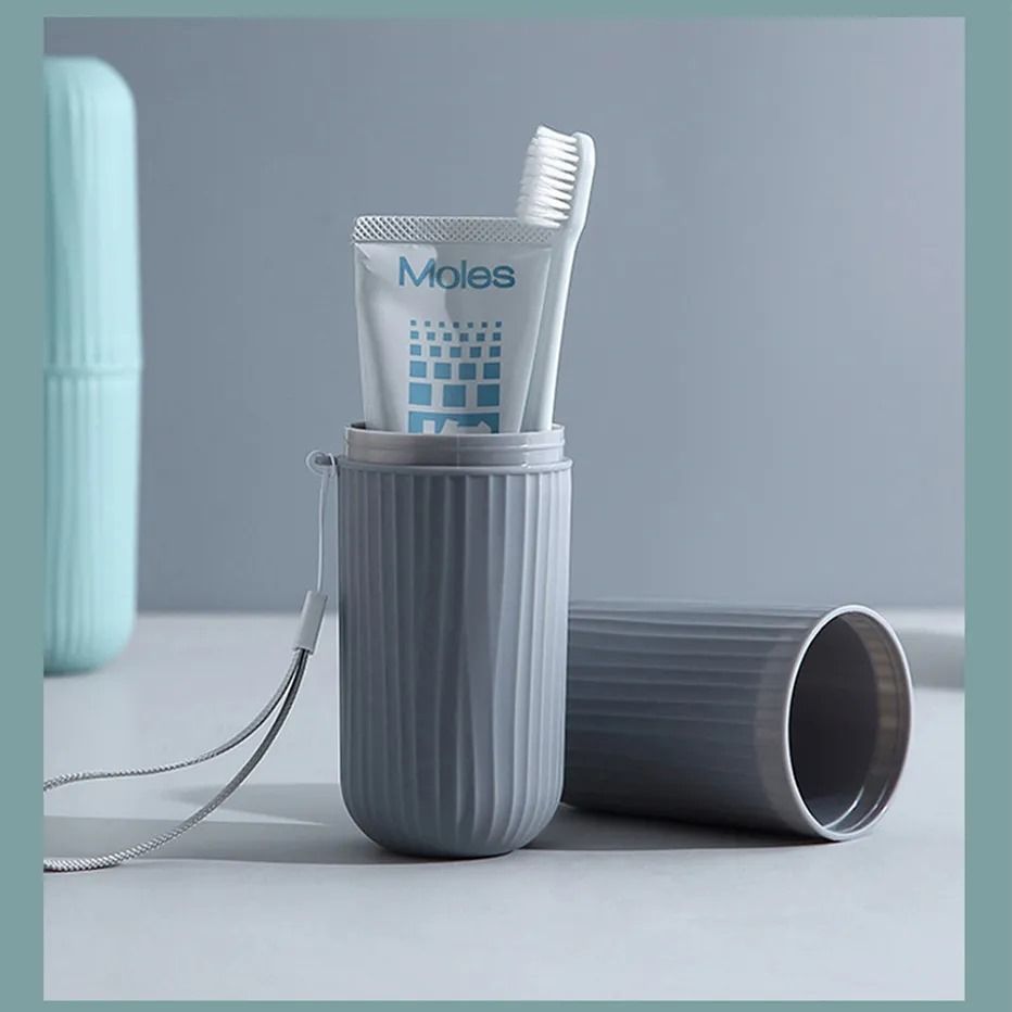 Portable Toothbrush Holder Toothpaste Storage Cup Household Travel   (random color) View Gallery - Pakistan