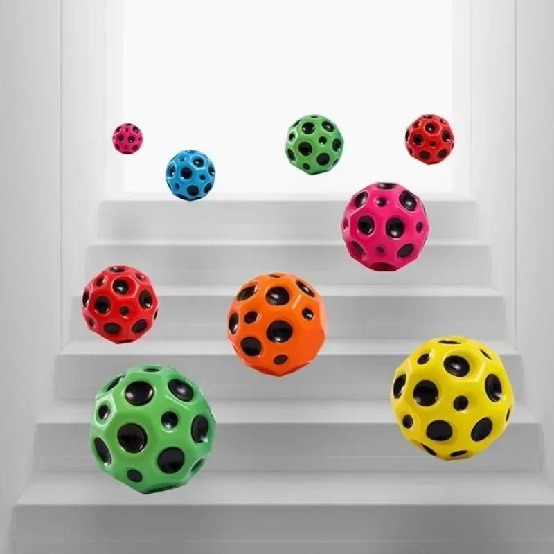 pack of 2 High Resilience Hole Ball Soft Bouncy Ball Anti-fall Moon Shape Porous Bouncy Ball Kids Indoor Outdoor Balls High Bouncing Moon Stress Ball (random color) View Gallery - Pakistan