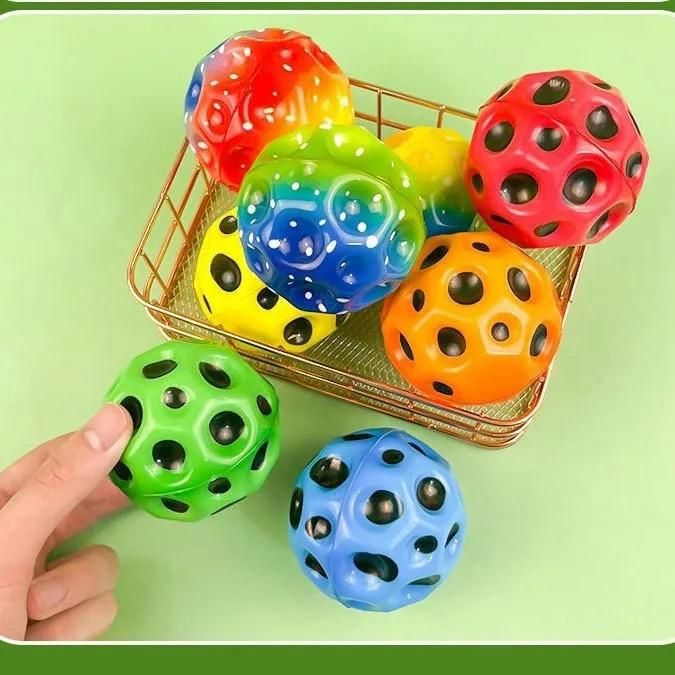 pack of 2 High Resilience Hole Ball Soft Bouncy Ball Anti-fall Moon Shape Porous Bouncy Ball Kids Indoor Outdoor Balls High Bouncing Moon Stress Ball (random color) View Gallery - Pakistan