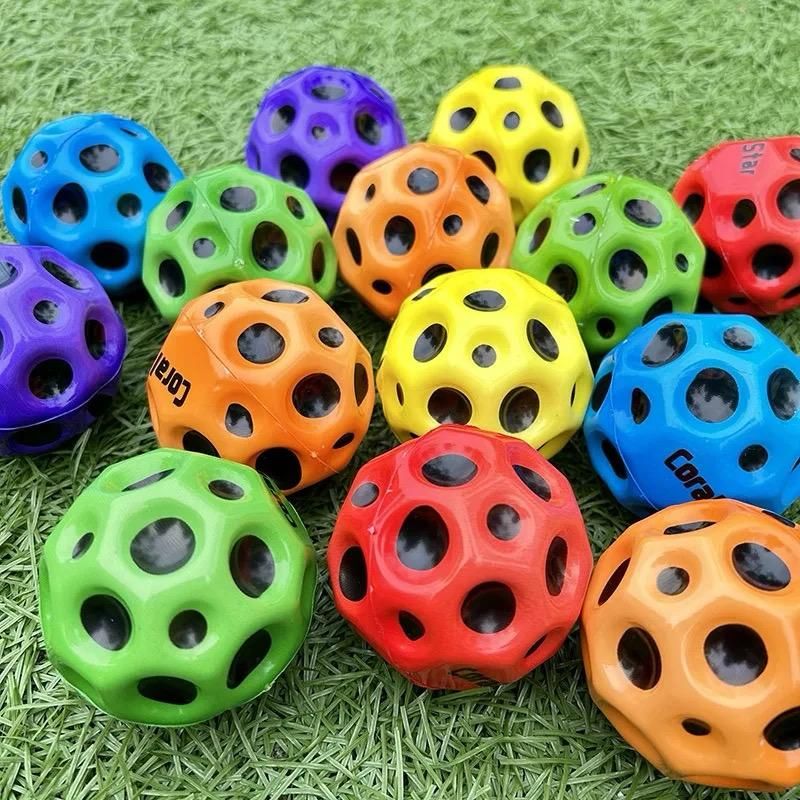 pack of 2 High Resilience Hole Ball Soft Bouncy Ball Anti-fall Moon Shape Porous Bouncy Ball Kids Indoor Outdoor Balls High Bouncing Moon Stress Ball (random color) View Gallery - Pakistan