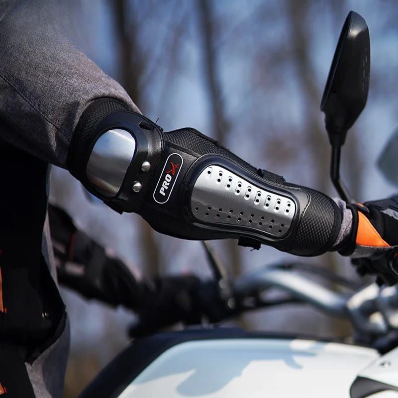 Motorcycle Elbow Pads for Men Stainless Steel Off-road Locomotive Protective Gear Anti-fall Riding Equipment (4 pcs) View Gallery - Pakistan