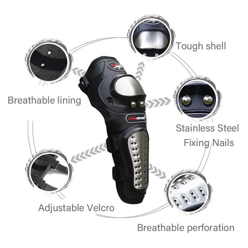 Motorcycle Elbow Pads for Men Stainless Steel Off-road Locomotive Protective Gear Anti-fall Riding Equipment (4 pcs) View Gallery - Pakistan