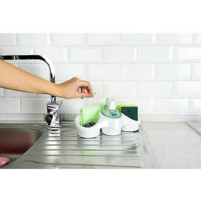 3 In 1 Soap Dispenser And Sponge Holder Sponge Holder For Kitchen  - Plastic - 1 Pc(random color ) View Gallery - Pakistan