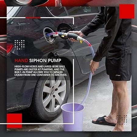 Multipurpose Liquid Transfer Pump | Portable Manual Oil, Water, Fuel Hand Transfer Pump - 5 ft (random color ) View Gallery - Pakistan