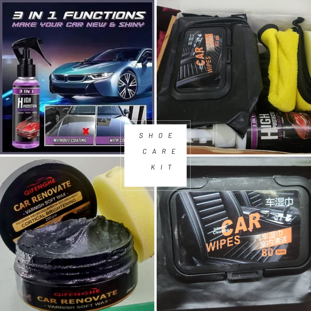 Car Care Kit A maintenance kit for your car to clean indoor n outdoor