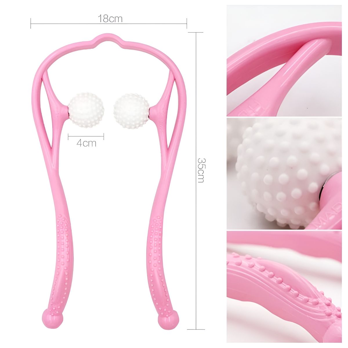 Manual Neck Massager For Cervical pain, deep Tissue | Handheld Massager Tool for Legs Waist Neck and Shoulder (Random color) View Gallery - Pakistan
