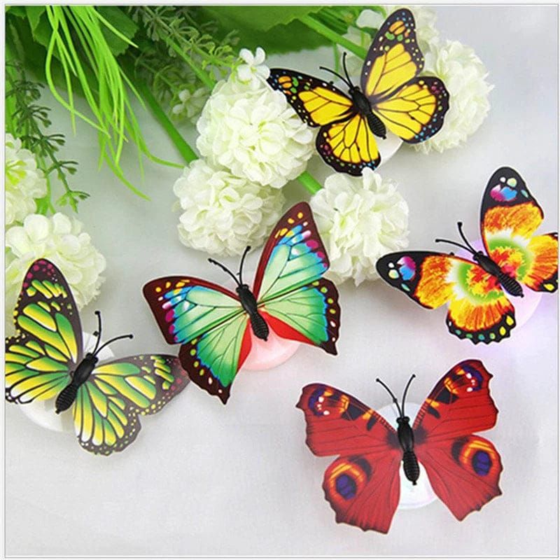 Glow In The Dark 3D Led Butterfly Night Light Led Color Changing for Kids Room (1 PCs Butterfly) View Gallery - Pakistan