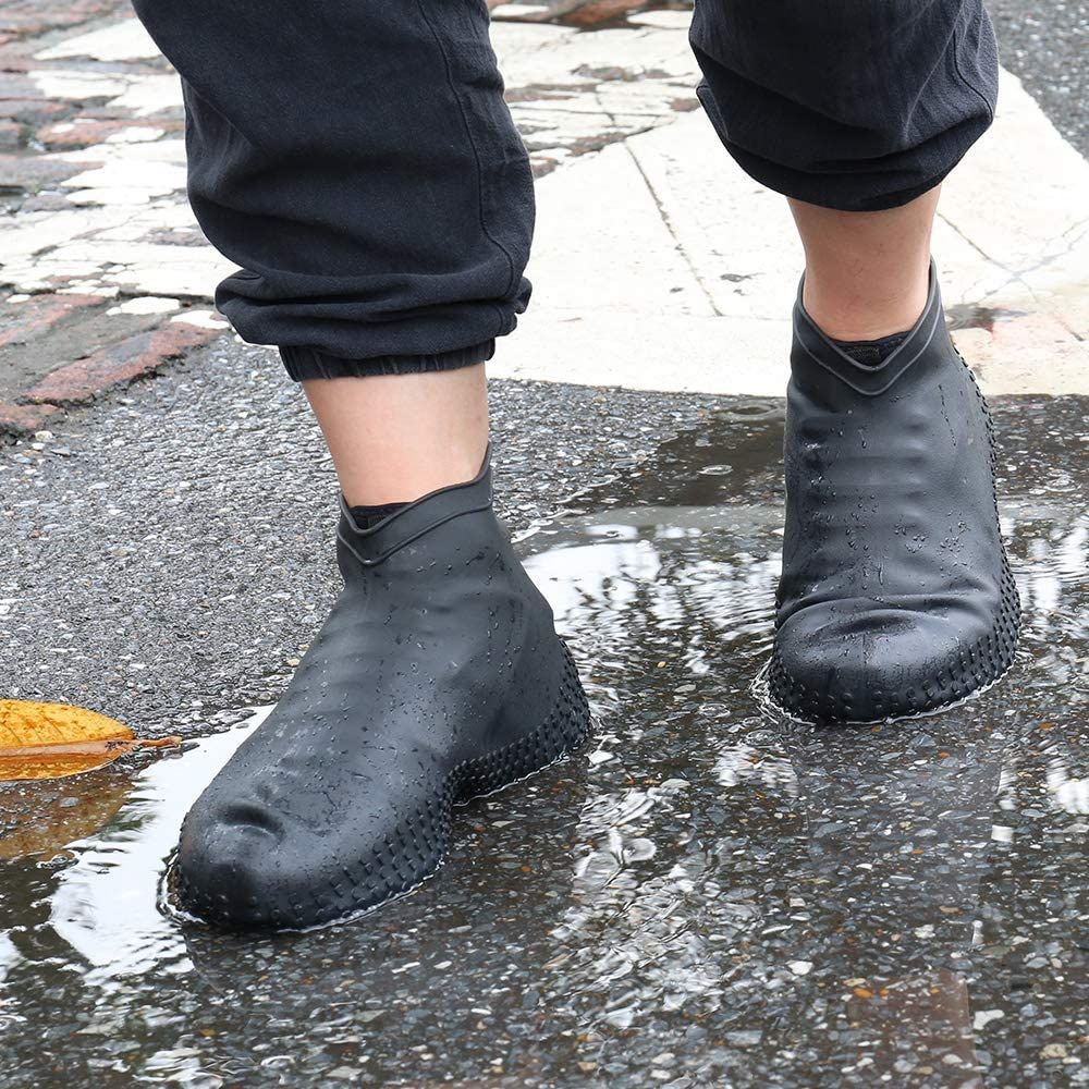 Rain Boot Thicken Waterproof Silicone Gel Shoe Cover Rain (Color random) View Gallery - Pakistan