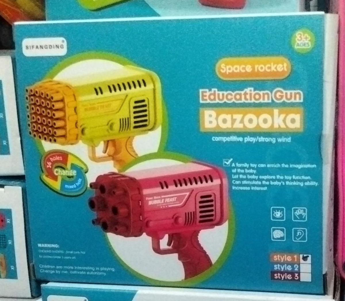 36 / 8 hole bazooka bubble Water gun | Bazooka Water Bubble Gun Toy for Kids, toddlers | Out door Fun Water Spray Gun (Random color) View Gallery - Pakistan