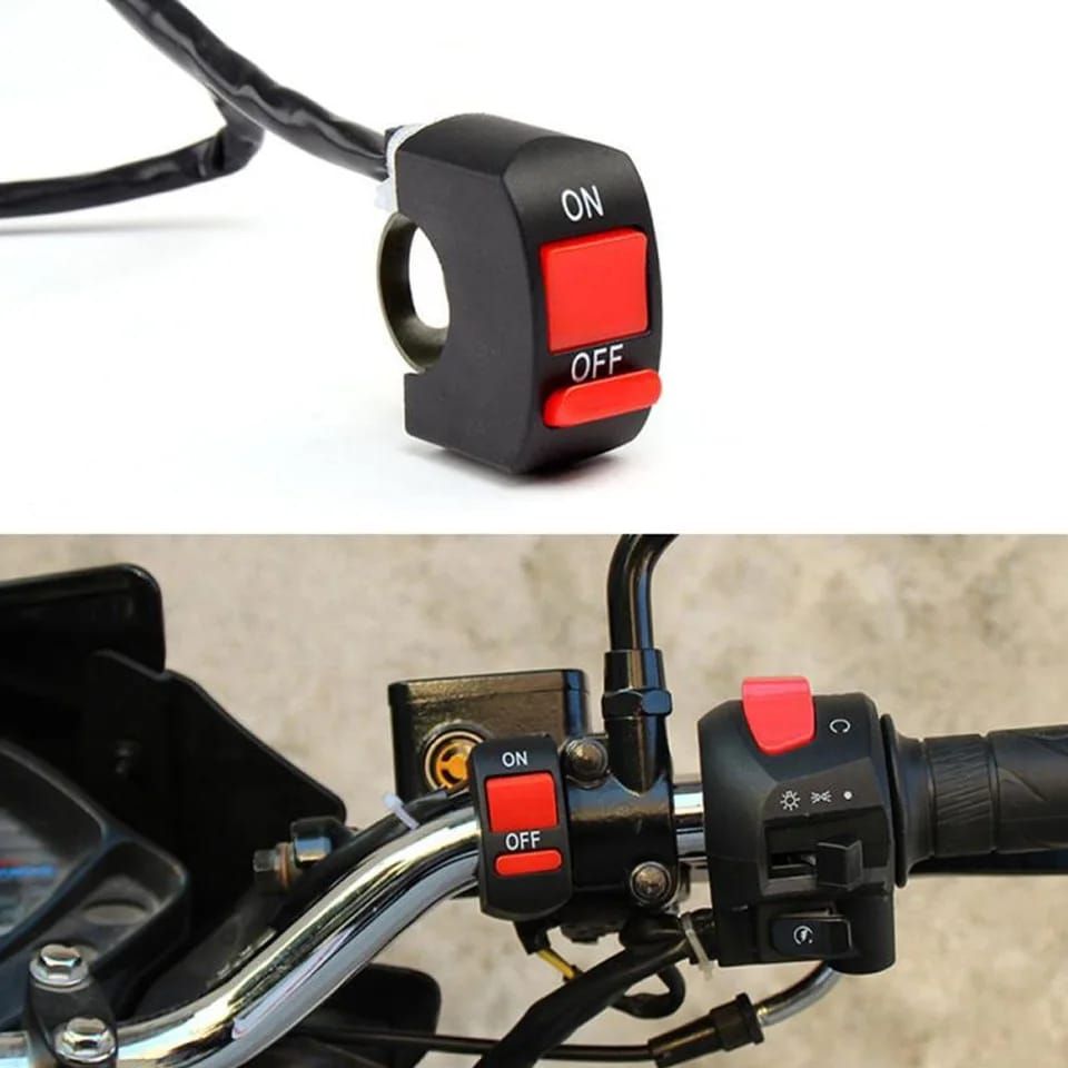 2 pcs Motorcycle Headlights plus switch LED White Super Bright 6LED Working Front Light Motorbike Fog Lamp 1600LM Scooters Spotlight View Gallery - Pakistan
