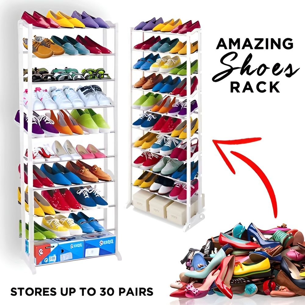 Amazing Shoe Rack Shoe Rack Organizer 30 PCs pair View Gallery - Pakistan